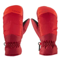 WEDZE MOUFLES DE SKI ENFANT 100 ROUGES -Sportmania moufles de ski enfant 100 rouges 2