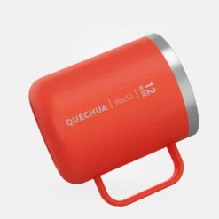 Quechua Mug MH500 Isotherme (double Paroi Inox) Camp Du Randonneur 0,38L Rouge -Sportmania mug mh500 isotherme double paroi inox camp du randonneur 038l kaki 6