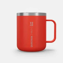 Quechua Mug MH500 Isotherme (double Paroi Inox) Camp Du Randonneur 0,38L Rouge -Sportmania mug mh500 isotherme double paroi inox camp du randonneur 038l kaki 8