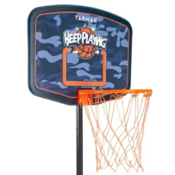 Panier De Basket Sur Pied Réglable 1,60m à 2,20m Enfant - B200 EASY Bleu Orange -Sportmania panier de basket enfant b200 easy bleu espace 160m a 220m jusqu a 10 ans 5