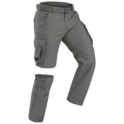 Pantalon Cargo Modulable De Trek Voyage - TRAVEL 100 MODUL Kaki Homme