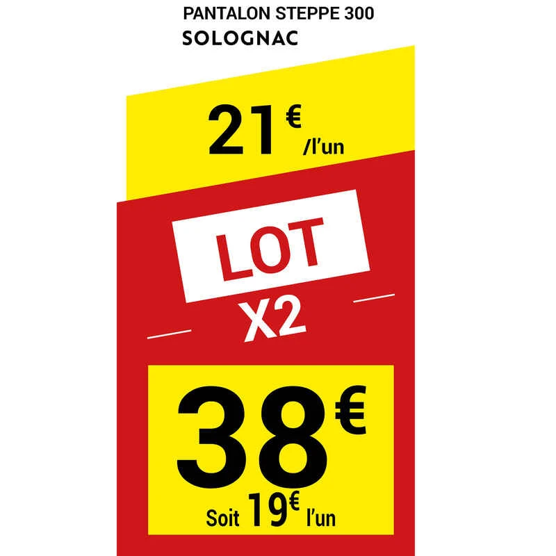 Pantalon Chasse Steppe 300 Bicolore 1 Pantalon Chasse Steppe 300 Bicolore