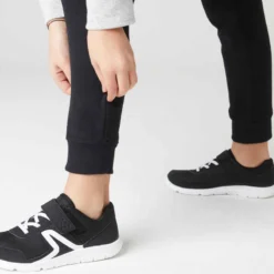 Pantalon De Jogging Chaud Enfant Fille - 500 Noir 11 Pantalon De Jogging Chaud Enfant Fille - 500 Noir -Sportmania pantalon chaud 100 fille gym enfant gris clair imprime 3