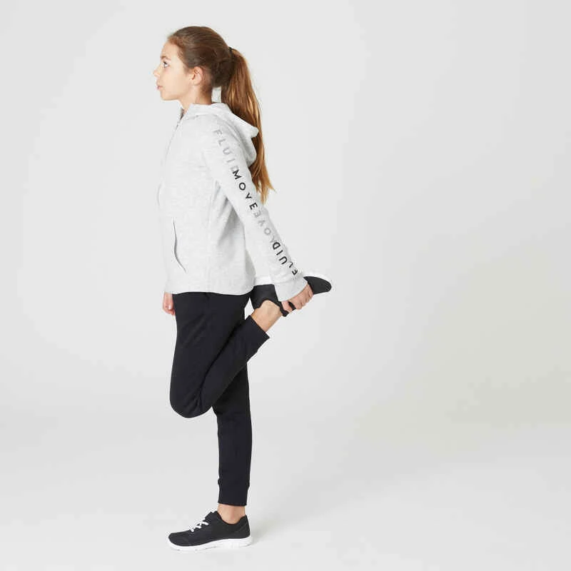 Pantalon De Jogging Chaud Enfant Fille - 500 Noir 5 Pantalon De Jogging Chaud Enfant Fille - 500 Noir – Image 5