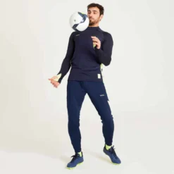 Kipsta Pantalon De Football Adulte TRAXIUM Marine Et Jaune -Sportmania pantalon de football adulte traxium marine et jaune 5