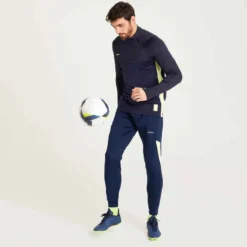 Kipsta Pantalon De Football Adulte TRAXIUM Marine Et Jaune -Sportmania pantalon de football adulte traxium marine et jaune 6