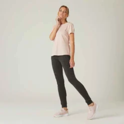 Pantalon Jogging Slim Fitness Femme - 520 Gris Chiné -Sportmania pantalon de jogging 520 femme gris 2