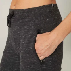 Pantalon Jogging Slim Fitness Femme - 520 Gris Chiné -Sportmania pantalon de jogging 520 femme gris 3