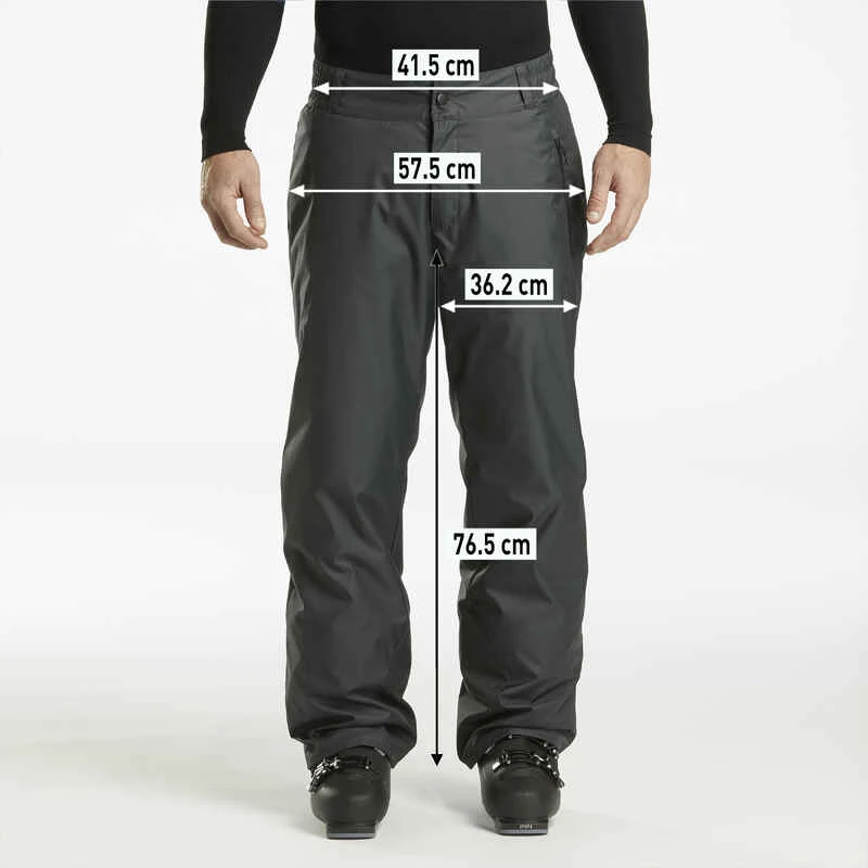 WEDZE PANTALON DE SKI CHAUD HOMME -100 - NOIR 2 WEDZE PANTALON DE SKI CHAUD HOMME -100 - NOIR – Image 2