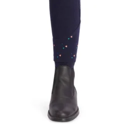 Pantalon équitation Fille 120 PRINT Marine à Points Rose -Sportmania pantalon equitation fille 120 print marine a points rose 14