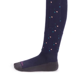 Pantalon équitation Fille 120 PRINT Marine à Points Rose -Sportmania pantalon equitation fille 120 print marine a points rose 15