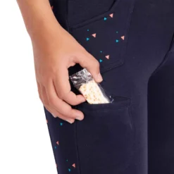 Pantalon équitation Fille 120 PRINT Marine à Points Rose -Sportmania pantalon equitation fille 120 print marine a points rose 9