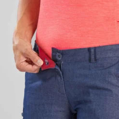 Pantalon Modulable De Trek Voyage - TRAVEL 100 Denim Bleu Femme -Sportmania pantalon modulable de trek voyage travel 100 denim bleu femme 10