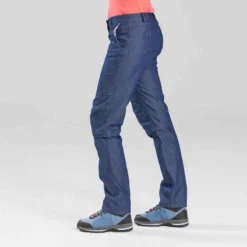 Pantalon Modulable De Trek Voyage - TRAVEL 100 Denim Bleu Femme -Sportmania pantalon modulable de trek voyage travel 100 denim bleu femme 7