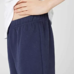 Pantalon De Jogging Chaud Enfant Molleton - Marine -Sportmania pantalon slim molleton chaud 100 garcon gym enfant noir 2