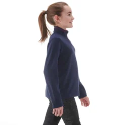 Quechua Polaire De Randonnée - MH100 Bleue Marine - Enfant 7-15 Ans -Sportmania polaire de randonnee mh100 bleue marine enfant 7 15 ans 2