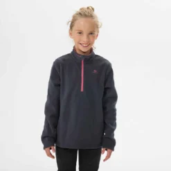 Quechua Polaire De Randonnée - MH100 Grise Foncée - Enfant 7-15 Ans -Sportmania polaire de randonnee mh100 turquoise enfant 7 15 ans 2
