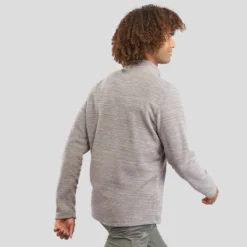 Quechua Polaire De Randonnée Montagne Homme MH100 Gris Chiné -Sportmania polaire de randonnee montagne homme mh100 gris chine 2