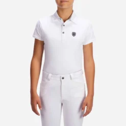 Polo De Concours Manches Courtes équitation Enfant 100 COMPET Blanc -Sportmania polo de concours manches courtes equitation enfant 100 compet blanc 5