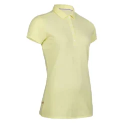 Polo De Golf Manches Courtes Femme MW500 Jaune Pale -Sportmania polo de golf femme blanc 5