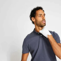 Polo De Golf Manches Courtes Homme MW100 Gris -Sportmania polo de golf homme manches courtes 100 temps tempere bleu ciel 3