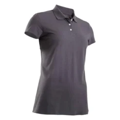 Polo De Golf Manches Courtes Femme MW100 Gris