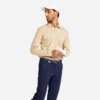 POLO GOLF MANCHES LONGUES HOMME - MW500 BEIGE