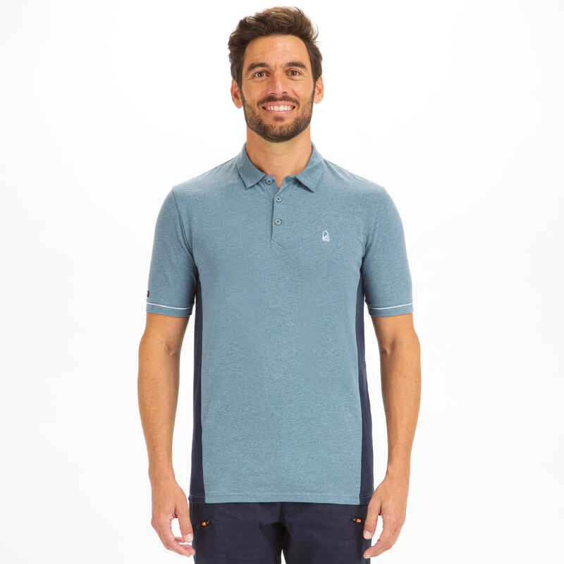 Tribord Polo Manche Courte De Voile Homme SAILING 100 Gris Chine 4 Tribord Polo Manche Courte De Voile Homme SAILING 100 Gris Chine – Image 4