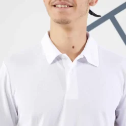 Artengo Polo De Tennis Manches Courtes Homme - Essential Blanc -Sportmania polo tennis homme dry 100 blanc 3