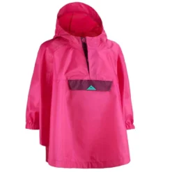 Quechua Poncho Imperméable De Randonnée - MH100 KID Rose - Enfant 2-6 ANS