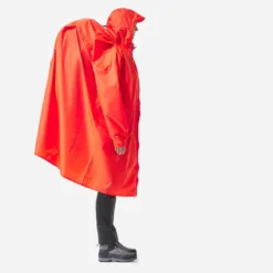 Quechua Poncho De Pluie De Randonnée - MT900 - 75L - Rouge - S/M -Sportmania poncho pluie de randonnee forclaz 75 rouge taille sslashm 2