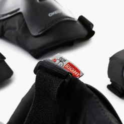 Set 3x2 Protections Roller Trottinette Skate Enfant PLAY Noir -Sportmania protections roller enfant play blanc turquoise 4