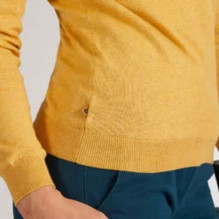 PULL DE GOLF FEMME JAUNE -Sportmania pull de golf femme bordeaux 9