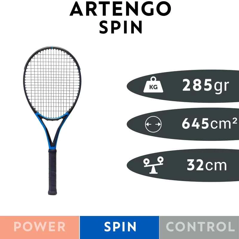 Artengo Raquette De Tennis Adulte TR930 Spin 285 G - Noir/Bleu 3 Artengo Raquette De Tennis Adulte TR930 Spin 285 G - Noir/Bleu – Image 3
