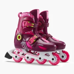 Roller Enfant PLAY5 Tonic Rose -Sportmania roller enfant play5 gris clair 4