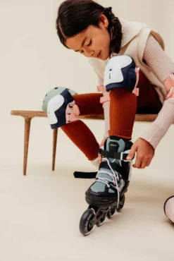 Roller Fitness Enfant FIT 5 Jr Rose Kaki -Sportmania roller fitness enfant fit 5 jr rose kaki 12