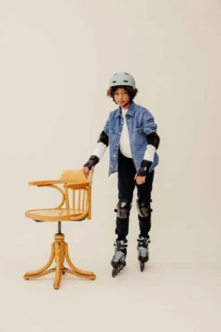 Roller Fitness Enfant FIT 5 Jr Rose Kaki -Sportmania roller fitness enfant fit 5 jr rose kaki 16