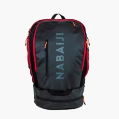 Sac A Dos Natation 40L 900 Noir Rouge -Sportmania sac a dos natation 40 l 900 noir gris 2