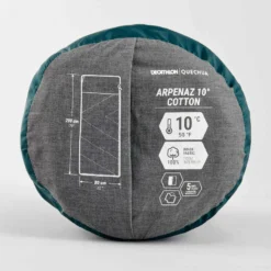 Quechua SAC DE COUCHAGE EN COTON POUR LE CAMPING - ARPENAZ 10° COTON -Sportmania sac de couchage en coton pour le camping arpenaz 10 coton 4
