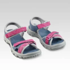 Quechua Sandales De Randonnée MH100 TW Bleues Et Rose - Enfant - 32 AU 37 -Sportmania sandales de randonnee mh100 tw bleues et rose enfant 32 au 37 3