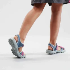Quechua Sandales De Randonnée MH100 TW Bleues Et Rose - Enfant - 32 AU 37 -Sportmania sandales de randonnee mh100 tw bleues et rose enfant 32 au 37 5