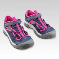 Quechua Sandales De Randonnée MH150 TW Bleues Rose - Enfant - 28 AU 39 -Sportmania sandales de randonnee mh150 tw bleues rose enfant 28 au 39 3