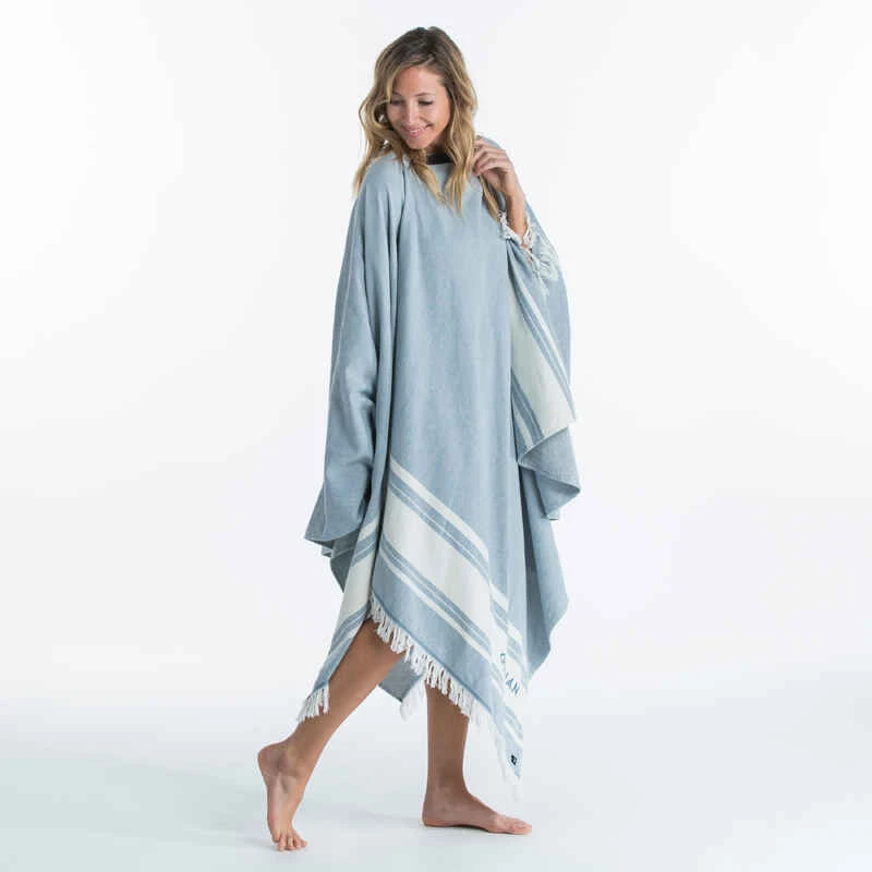 SERVIETTE PONCHO XXL 190x190 Cm Bleu 2 SERVIETTE PONCHO XXL 190x190 Cm Bleu – Image 2