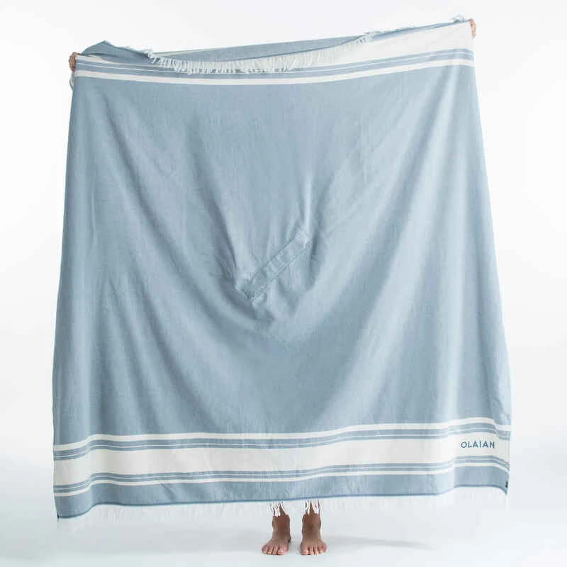 SERVIETTE PONCHO XXL 190x190 Cm Bleu 11 SERVIETTE PONCHO XXL 190x190 Cm Bleu – Image 11