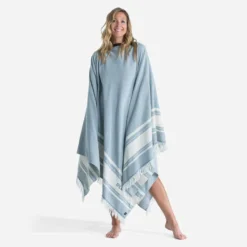 SERVIETTE PONCHO XXL 190x190 Cm Bleu