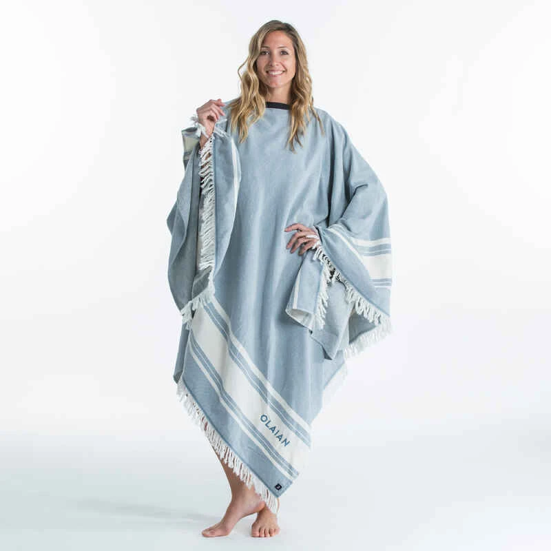 SERVIETTE PONCHO XXL 190x190 Cm Bleu 5 SERVIETTE PONCHO XXL 190x190 Cm Bleu – Image 5