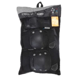 Set 3x2 Protections Roller Adulte FIT500 Noir Gris -Sportmania set 3 protections roller adulte fit500 noir gris 12