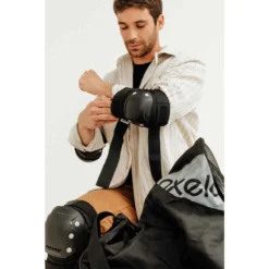 Set 3x2 Protections Roller Adulte FIT500 Noir Gris -Sportmania set 3 protections roller adulte fit500 noir gris 15