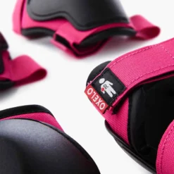 Set De 3x2 Protections Enfant Roller Skateboard Trottinette 100 Rose -Sportmania set 3x2 protections enfant roller skateboard trottinette 100 noir 5