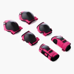 Set De 3x2 Protections Enfant Roller Skateboard Trottinette 100 Rose -Sportmania set 3x2 protections enfant roller skateboard trottinette 100 noir 6